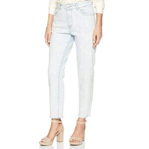 DL1961‎ Goldie High Rise Tapered Boyfriend Jeans in Whiplash Splatter Womens 29